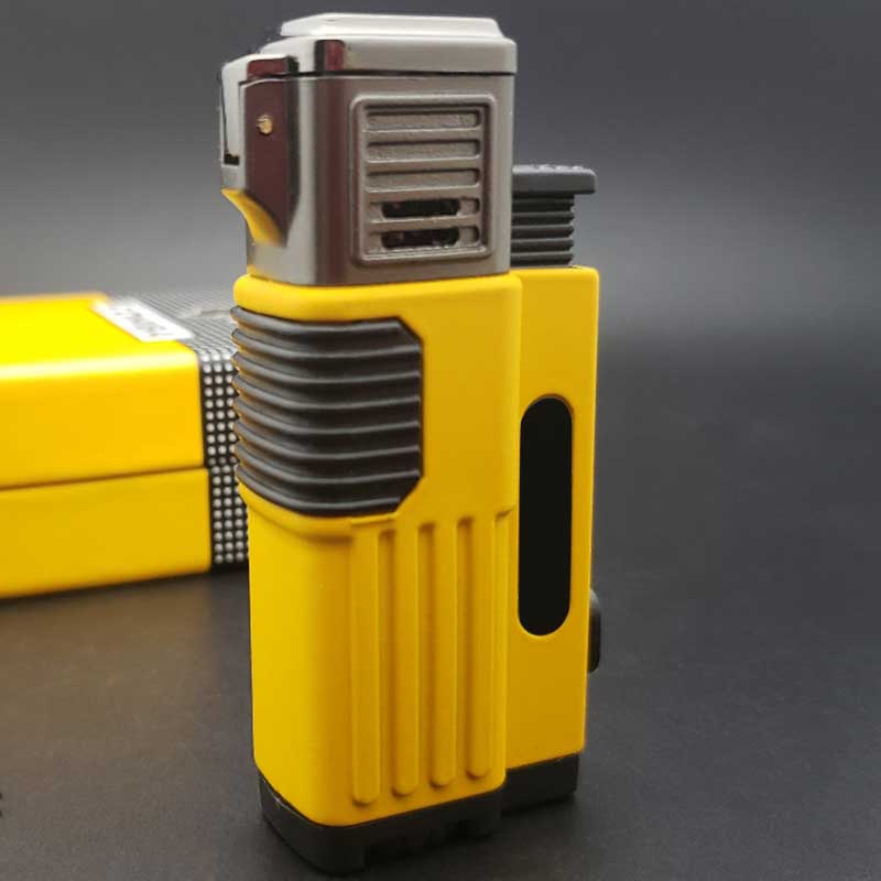 Cigar Lighter With Punch Triple Jet Flame Multi-functional Cigar Lighter with a Built Punch