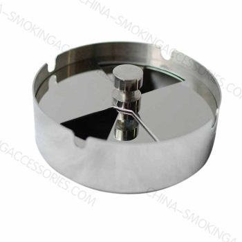 Windproof Ashtray Custom Logo Round Stainless Steel For Cigarette and Tobacco A504