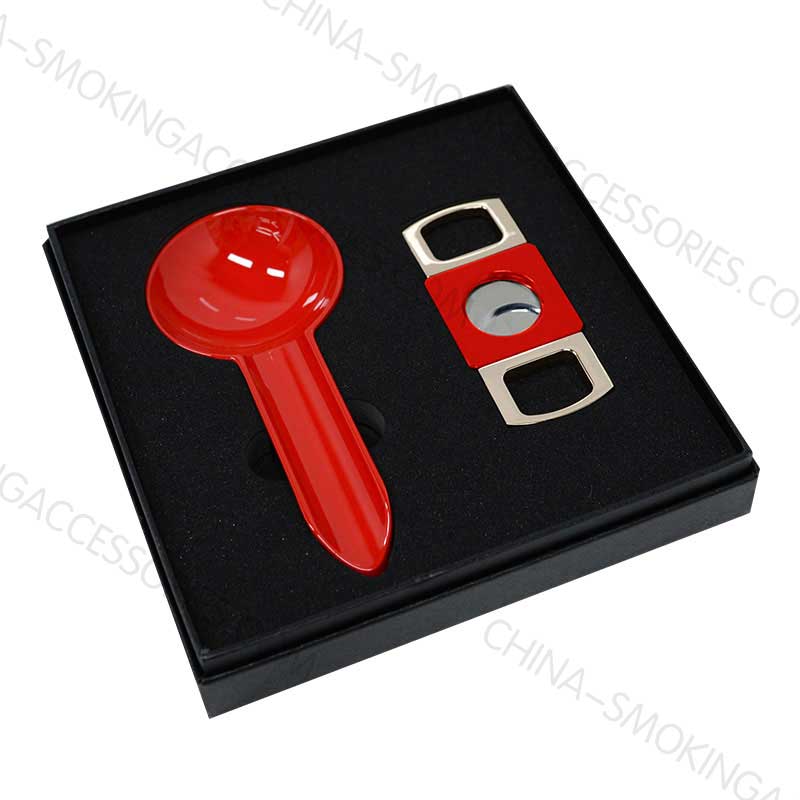 Cigar Cutter and Ashtray Gift Set Custom Print LOGO and Color Z003