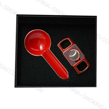 Cigar cutter and ashtray gift set