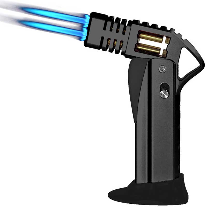 Dual Jet Flame Torch Cigar Lighter Torch lighters Manufacturer Custom Designs LCB194