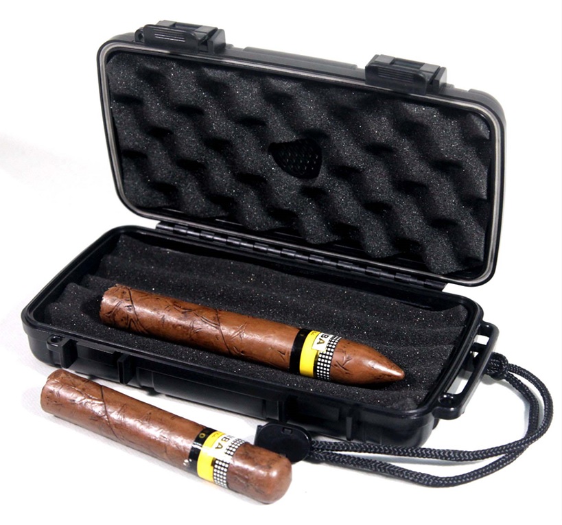 hard plastic cigar case customized for 2 4 cigar KV5002