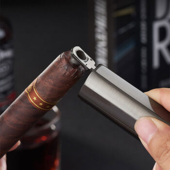 Jet flame lighter with a punch tool