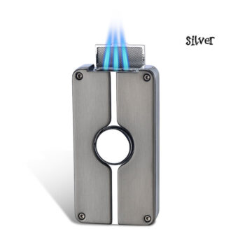 triple jet flame lighter with punch tool