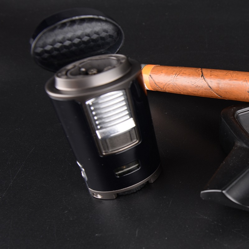 cigar lighter with punch cutter